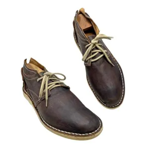 Cinti Dark Distressed Leather 6  Eyelet Handmade‎ Chukka Boots