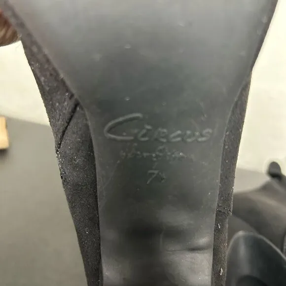 Circus NY Women’s Francis Suede Black Ankle Boots  Size 7.5