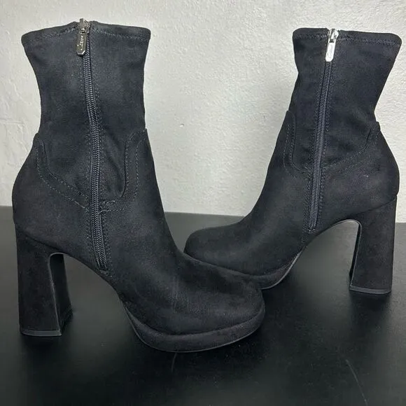 Circus NY Women’s Francis Suede Black Ankle Boots  Size 7.5
