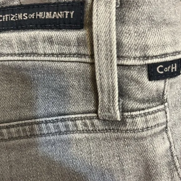Citizens of Humanity Ash Grey Drew Flounce Highrise Jeans Sz 27 New With Tag