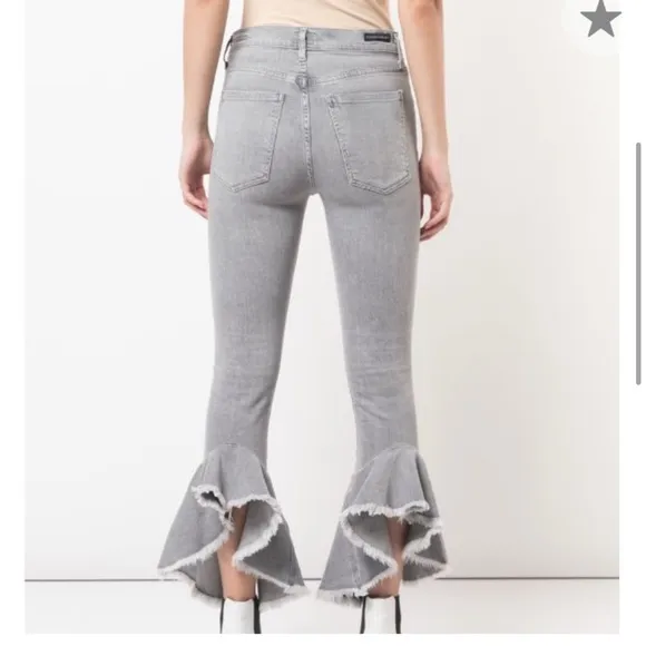 Citizens of Humanity Ash Grey Drew Flounce Highrise Jeans Sz 27 New With Tag