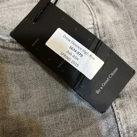 Citizens of Humanity Ash Grey Drew Flounce Highrise Jeans Sz 27 New With Tag