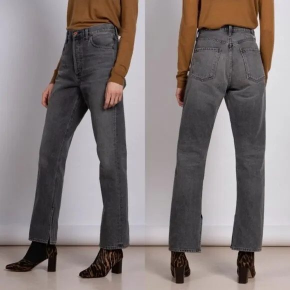 CITIZENS OF HUMANITY • Campbell High-Rise Relaxed Straight Jeans in Changes • 27