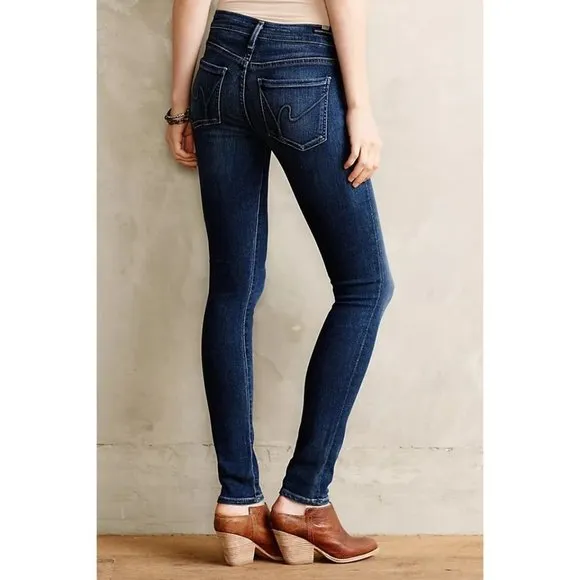 CITIZENS OF HUMANITY Spectrum Wash Denim Avedon Low Rise Skinny Leg Jeans sz 28