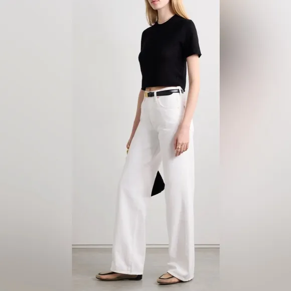 CITIZENS OF HUMANITYAnnina high-rise wide-leg organic jeans - white NWT