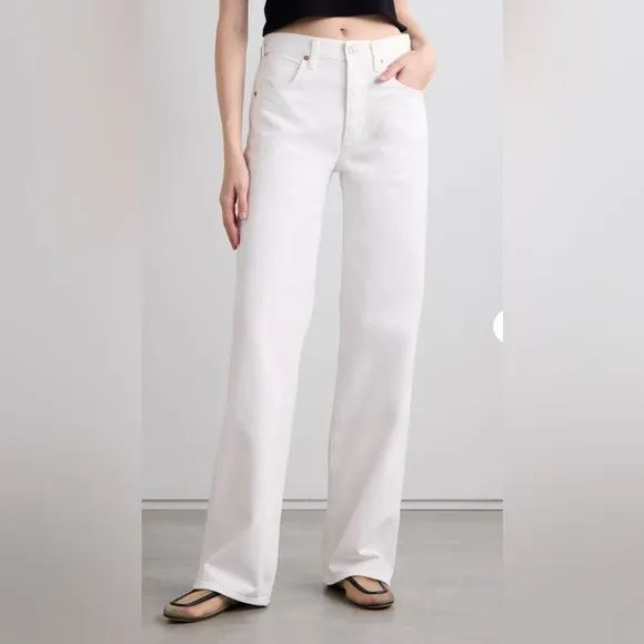 CITIZENS OF HUMANITYAnnina high-rise wide-leg organic jeans - white NWT
