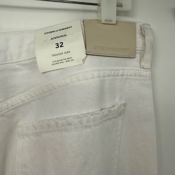 CITIZENS OF HUMANITYAnnina high-rise wide-leg organic jeans - white NWT