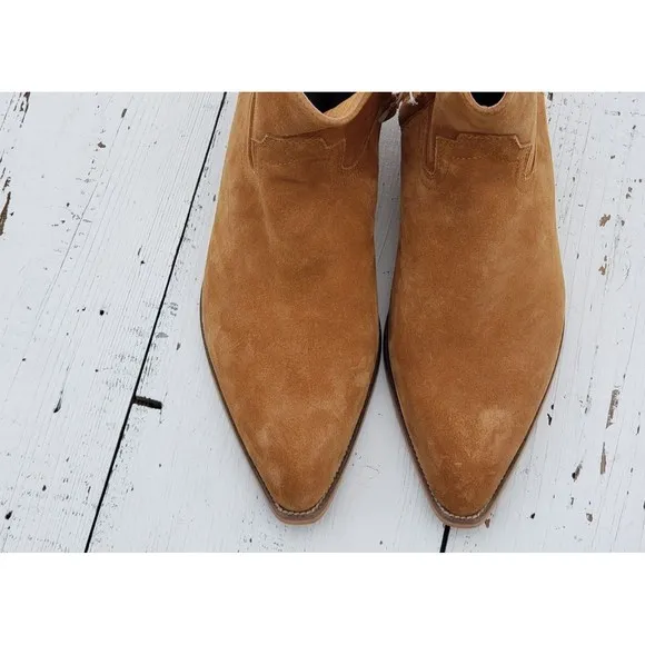 Civil Regime Camel Brown Suede Leather Chelsea Boots Mens Sz 7 Womens 8.5 / 39