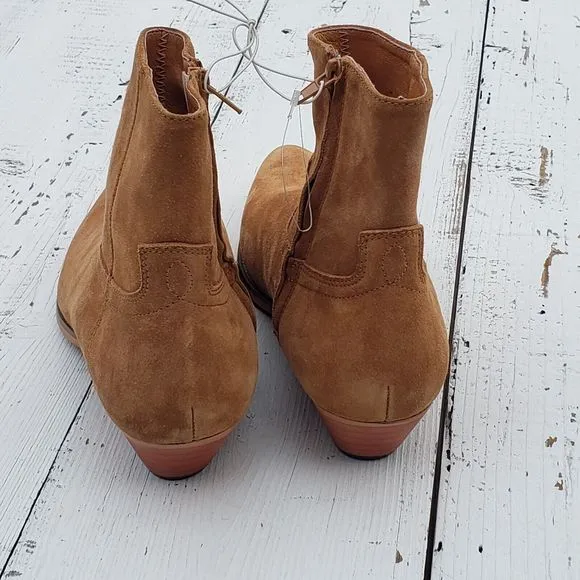 Civil Regime Camel Brown Suede Leather Chelsea Boots Mens Sz 7 Womens 8.5 / 39