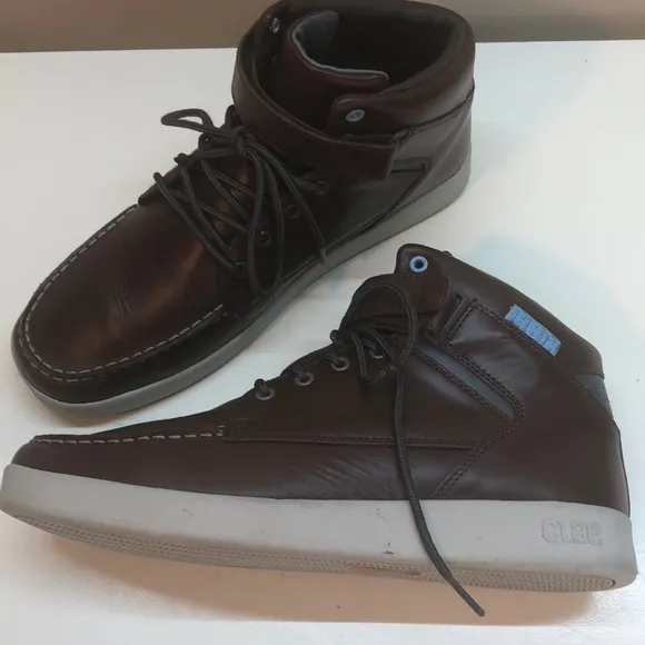 CLAE Brown Leather Boots Size 11.5