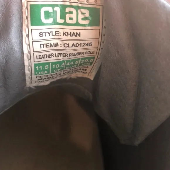 CLAE Brown Leather Boots Size 11.5