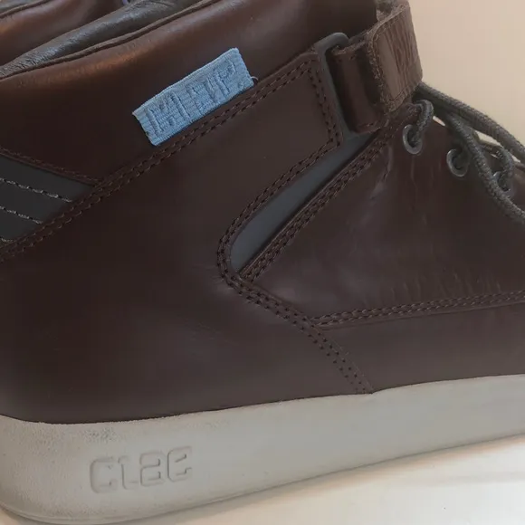 CLAE Brown Leather Boots Size 11.5