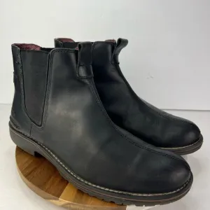 Clarks 10 Black Leather Slip On CHELSEA Ankle Rider Men's Boots Elastic on Sides