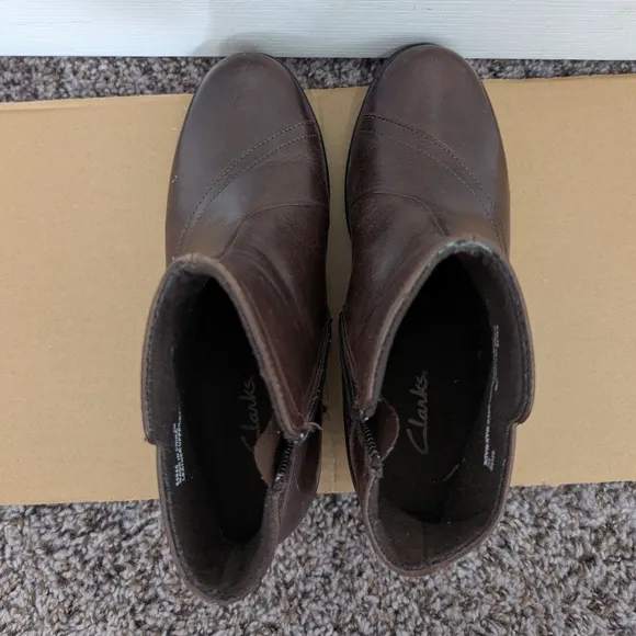 Clark’s Brown Leather Booties