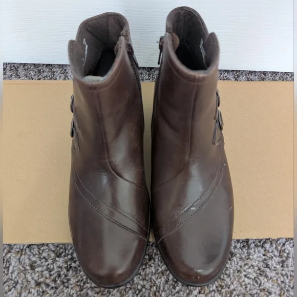 Clark’s Brown Leather Booties