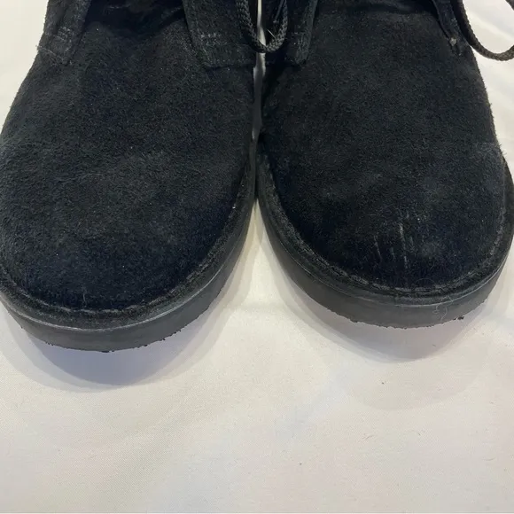 Clarks Collection Men’s Suede Desert Boots Chelsea Black Size 9.5 US Dress Shoes