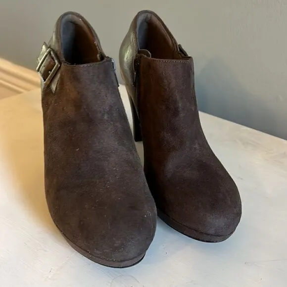 Clark’s Collection Sole Cushion leather ankle boots booties Women’s 8 NEW w tags