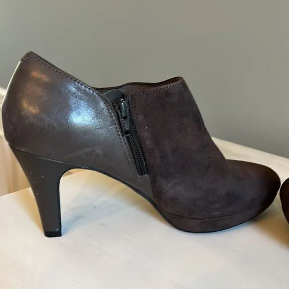 Clark’s Collection Sole Cushion leather ankle boots booties Women’s 8 NEW w tags