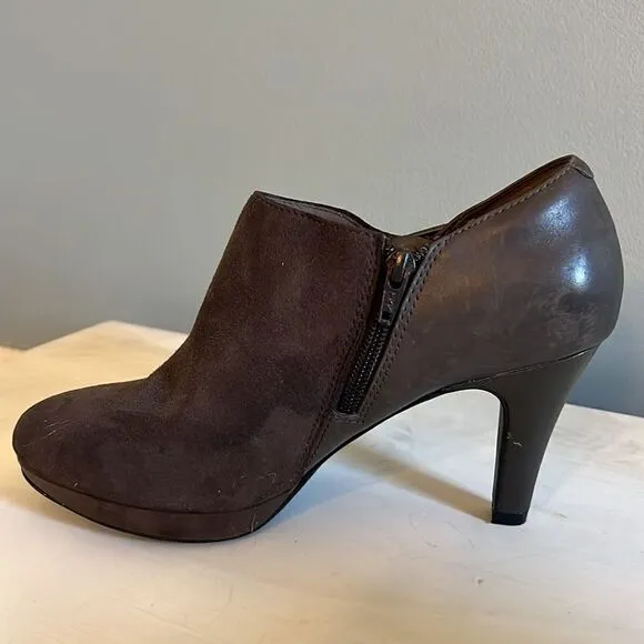 Clark’s Collection Sole Cushion leather ankle boots booties Women’s 8 NEW w tags