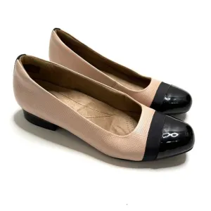 Clarks Keesha Rosa Flats Loafers Pink Shoes Womens 9.5 Black Leather Snakeskin