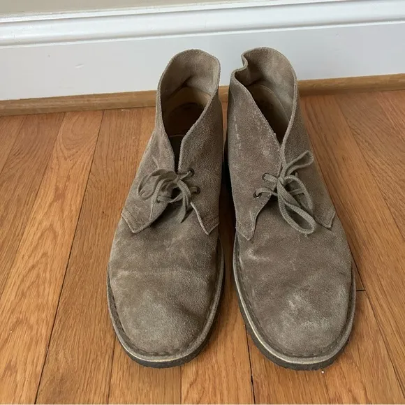 Clark’s Men’s Buschacre 3 Chukka Boot Sand Waxy Tan Suede Size 10.5
