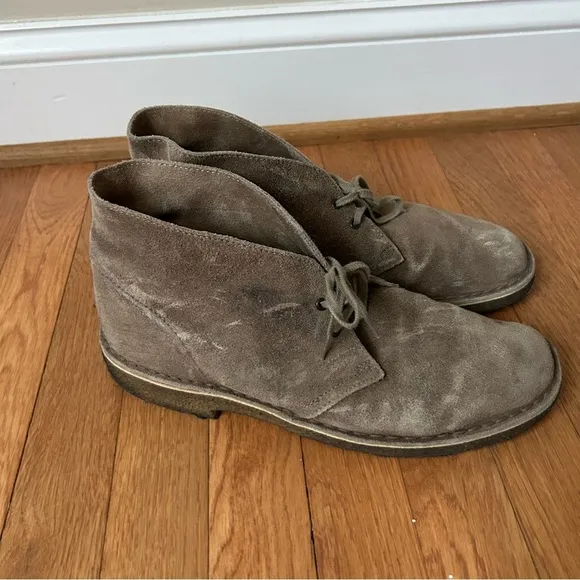 Clark’s Men’s Buschacre 3 Chukka Boot Sand Waxy Tan Suede Size 10.5