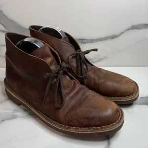 Clarks | Men's Classic Brown Leather Bushacre 3 Chukka Boots Sz 10