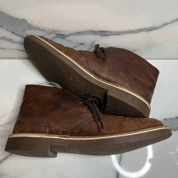 Clarks | Men's Classic Brown Leather Bushacre 3 Chukka Boots Sz 10