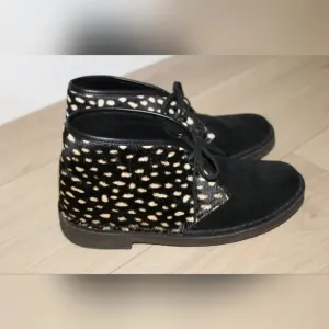 Clarks Original faux fur suede Desert Boots animal print