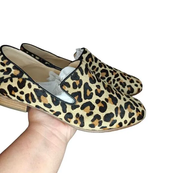 Clark's Pure Viola Calf Hair Leopard Print Loafers