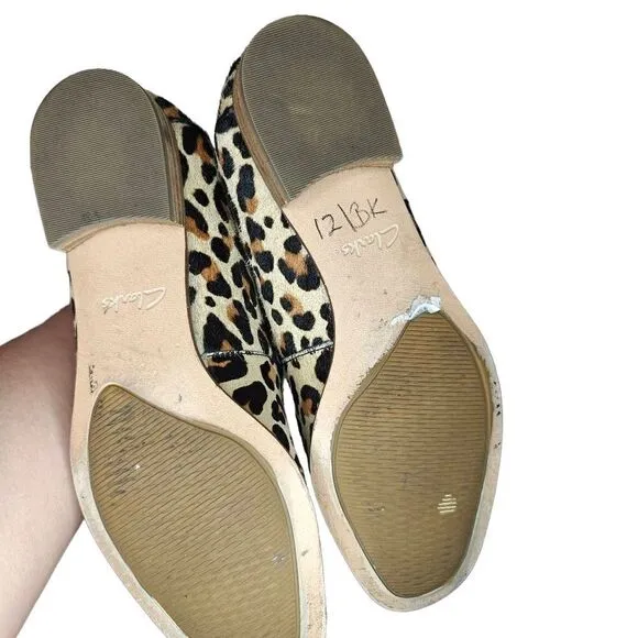 Clark's Pure Viola Calf Hair Leopard Print Loafers
