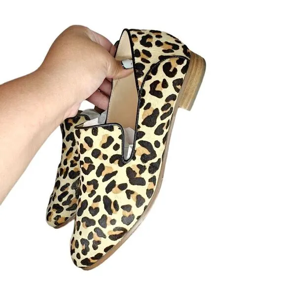 Clark's Pure Viola Calf Hair Leopard Print Loafers