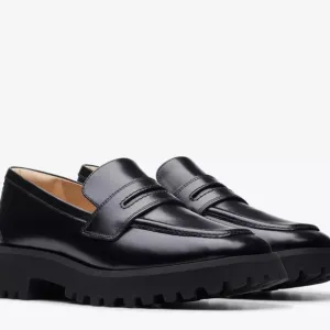 Clarks Stayso Edge Black Leather New