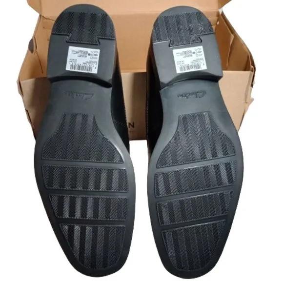 Clarks Tilden Free Men's Leather Loafers Black Size 8.5 M NWT