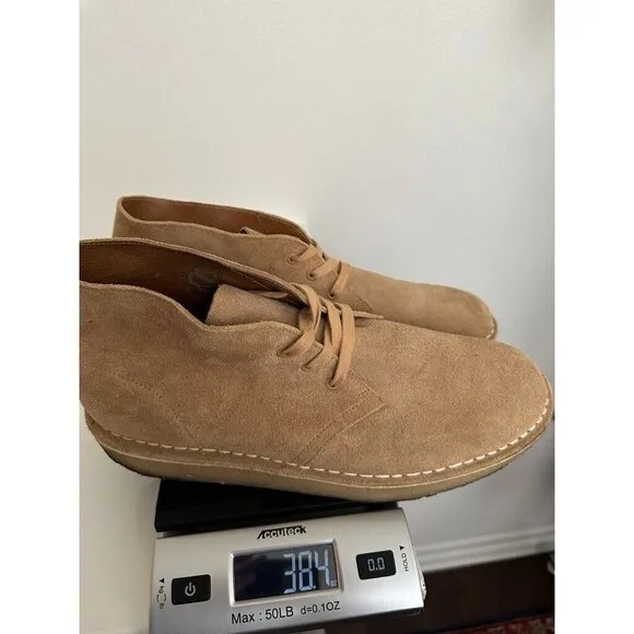 Clarks Wallabee Chukka Leather Suede Boots Heritage 80s Tan Brown Men's Size 11