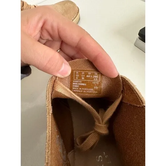 Clarks Wallabee Chukka Leather Suede Boots Heritage 80s Tan Brown Men's Size 11