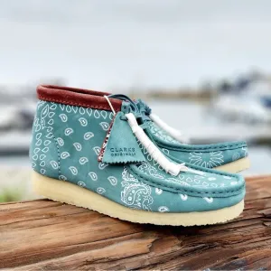 Clarks Wallabee Paisley Boots-Color: GREEN MOTIF