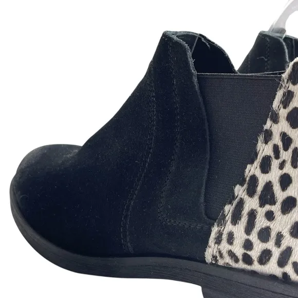 Clarks WMN DEMI 2 BEAT Ankle Boots Booties Leather/ Dalmation Print Cow Hair 7M