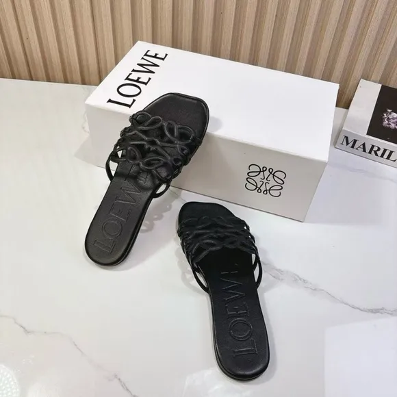 🍰🍰Classic Loewe Black Sandals