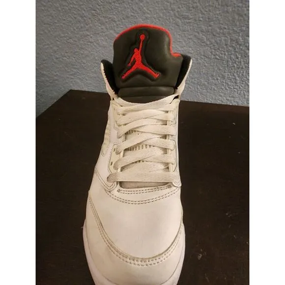 Clean Nike Air Jordan‎ 5 V Retro White Cement 440888-104 Youth Shoes Size 6.5 Y