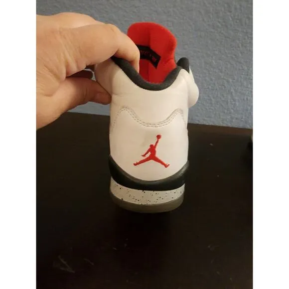 Clean Nike Air Jordan‎ 5 V Retro White Cement 440888-104 Youth Shoes Size 6.5 Y