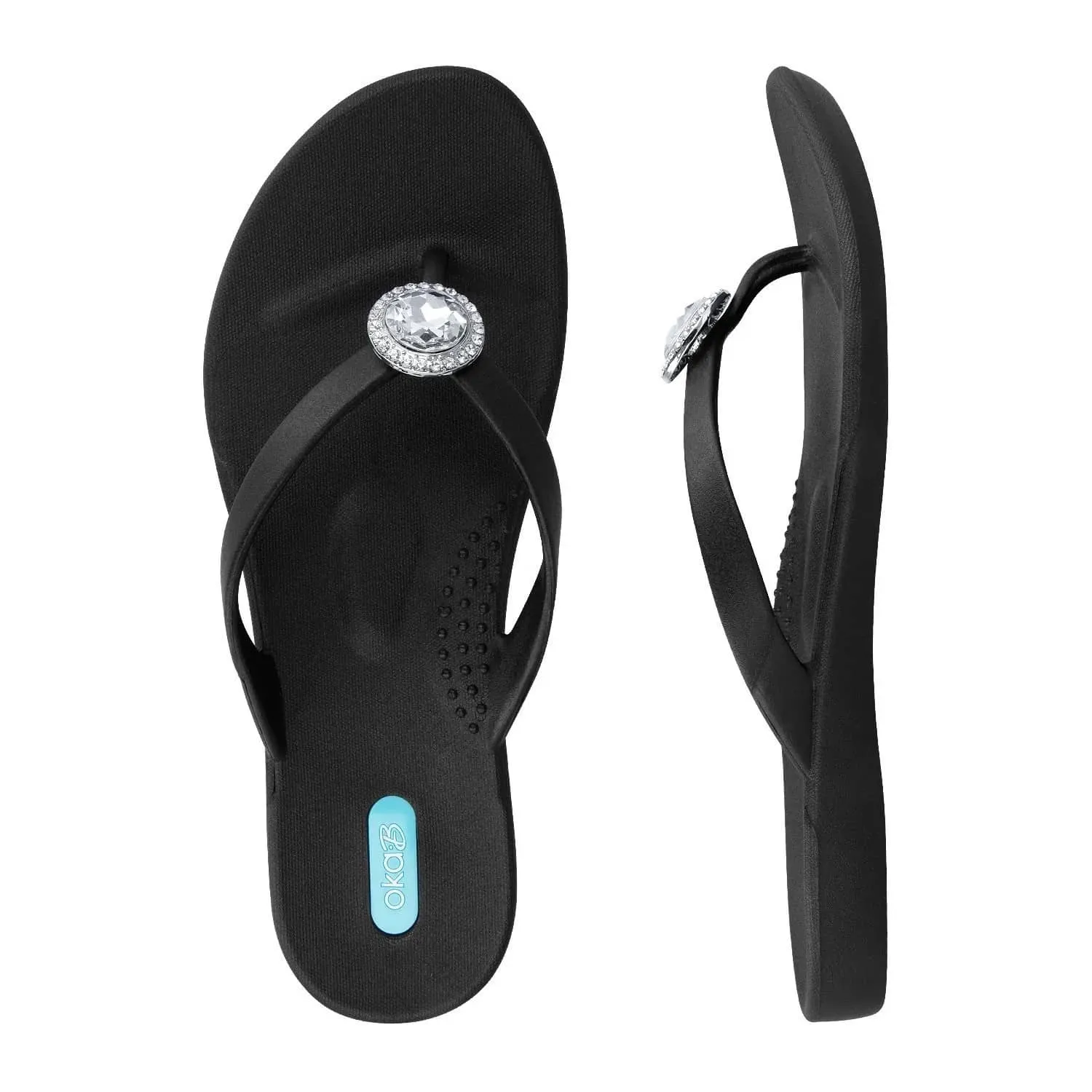 CLEARANCE - Black Halo Flip Flops