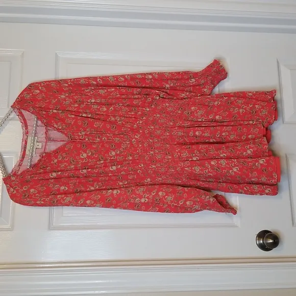 Cleobella Ella Long Sleeve Printed Mini Dress Size Medium