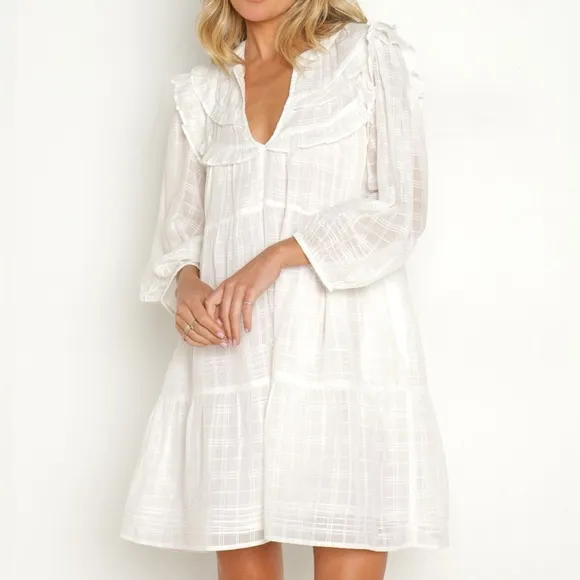 Cleobella Elliot Mini Dress White - Size S