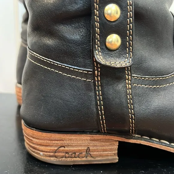 Coach Black Weslyn Boots/Booties Tall Riding Boots