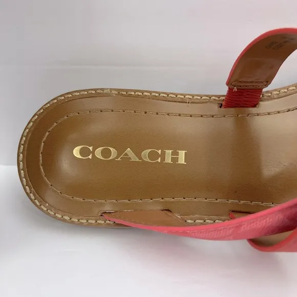COACH, HARLAN SIG SANDALS, PINK LEMONADE,  MULTI  COLOR, SIZE US 9-B, EUR 39.5B