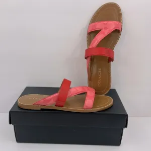COACH, HARLAN SIG SANDALS, PINK LEMONADE,  MULTI  COLOR, SIZE US 9-B, EUR 39.5B