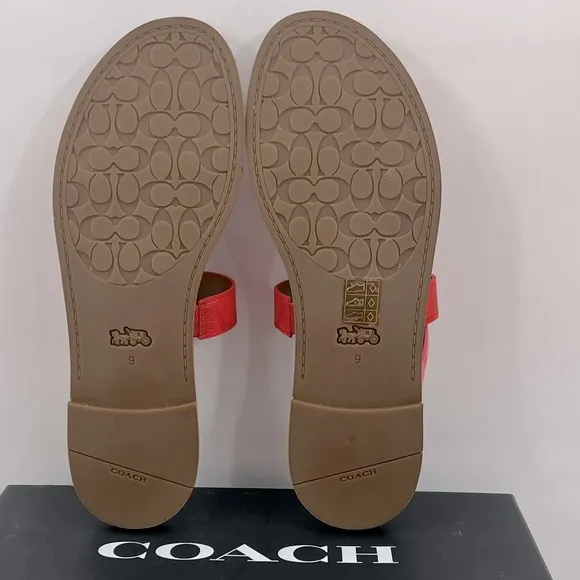 COACH, HARLAN SIG SANDALS, PINK LEMONADE,  MULTI  COLOR, SIZE US 9-B, EUR 39.5B