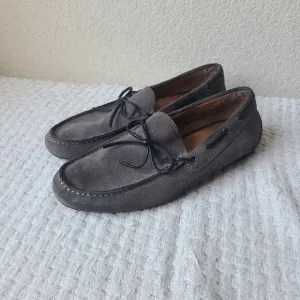 Coach Jasper Suede Leather Slip-On Loafers Gray Men's Size 10