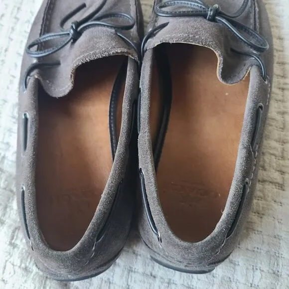 Coach Jasper Suede Leather Slip-On Loafers Gray Men's Size 10